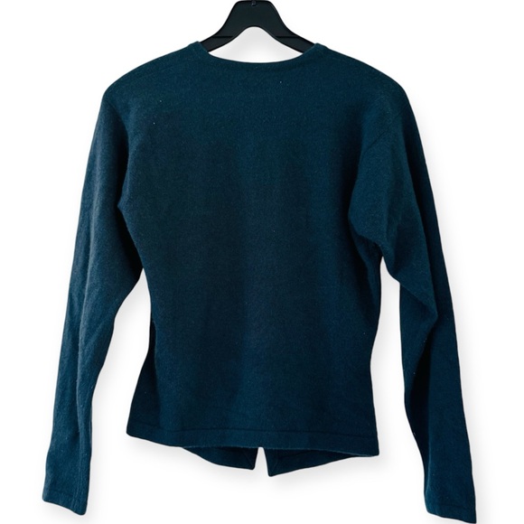 Shirin Women’s 100% Cashmere Split Hem Long Sleeve Sweater Size Medium - Picture 3 of 4